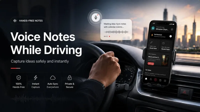 Voice Notes While Driving: Capture Ideas Safely and Fast (2026 Guide)